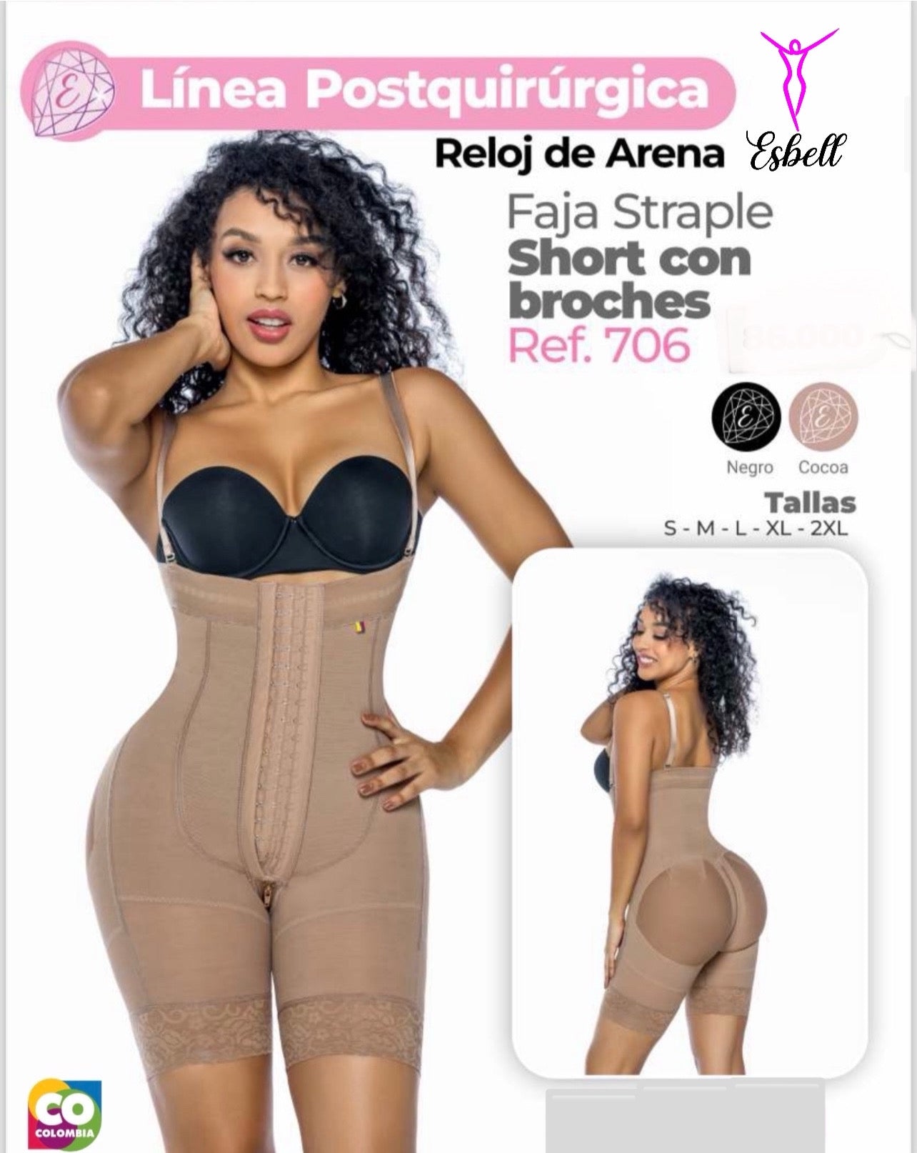 Faja Straple short - Broches -cierre Perineal